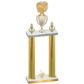Double Gold Carbon Fiber First Place Cheerleading Trophy