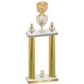 Double Gold Carbon Fiber Year Cheerleading Trophy