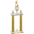 Double Gold Carbon Fiber Fourth Place Hockey Trophy