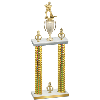Double Gold Carbon Fiber Victory Hockey Trophy