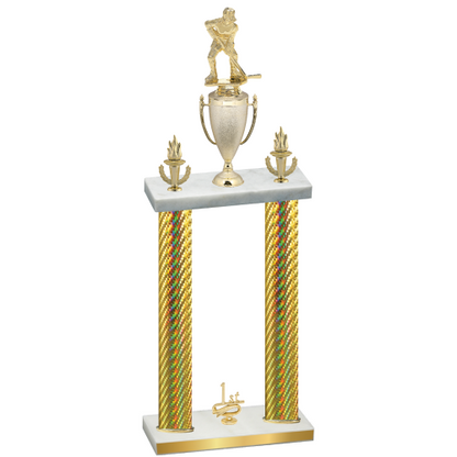 Double Gold Carbon Fiber First Place Hockey Trophy