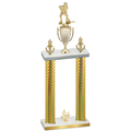 Double Gold Carbon Fiber Fourth Place Hockey Trophy