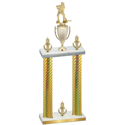 Double Gold Carbon Fiber Victory Hockey Trophy