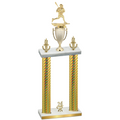 Double Gold Carbon Fiber Year Lacrosse Trophy