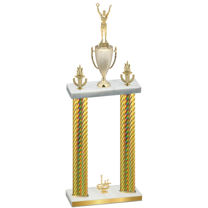 Double Gold Carbon Fiber First Place Victory Trophy