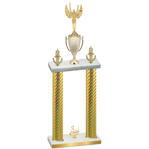 Double Gold Carbon Fiber Third Place Victory Trophy