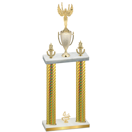 Double Gold Carbon Fiber Fourth Place Victory Trophy