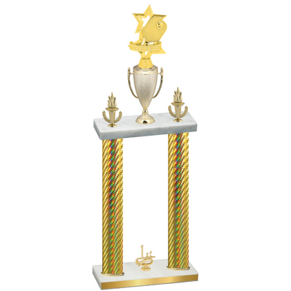 Double Gold Carbon Fiber First Place Pickleball Trophy