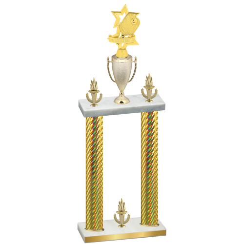 Double Gold Carbon Fiber Victory Pickleball Trophy