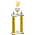 Double Gold Carbon Fiber Year Pickleball Trophy