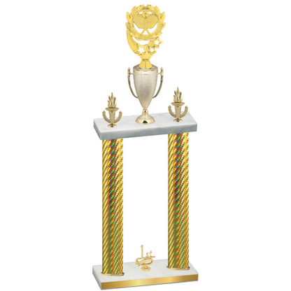 Double Gold Carbon Fiber First Place Pickleball Trophy