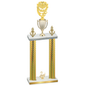 Double Gold Carbon Fiber Second Place Pickleball Trophy