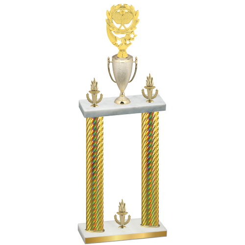 Double Gold Carbon Fiber Victory Pickleball Trophy