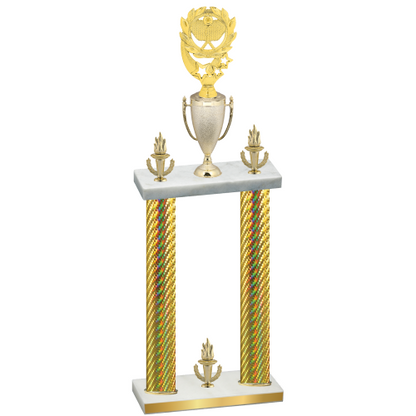 Double Gold Carbon Fiber Victory Pickleball Trophy