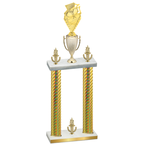 Double Gold Carbon Fiber Victory Pickleball Trophy