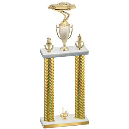 Double Gold Carbon Fiber First Place Cars Trophy