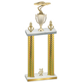 Double Gold Carbon Fiber Year Cars Trophy