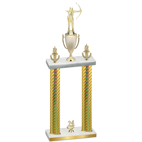 Double Gold Carbon Fiber Year Archery Trophy
