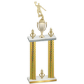 Double Gold Carbon Fiber Victory Basketball Trophy