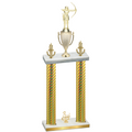 Double Gold Carbon Fiber Third Place Archery Trophy