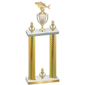 Double Gold Carbon Fiber Victory Fishing Trophy