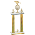 Double Gold Carbon Fiber Year Fishing Trophy