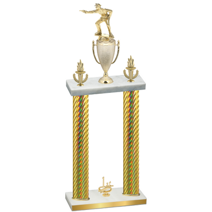 Double Gold Carbon Fiber First Place Shooter Trophy