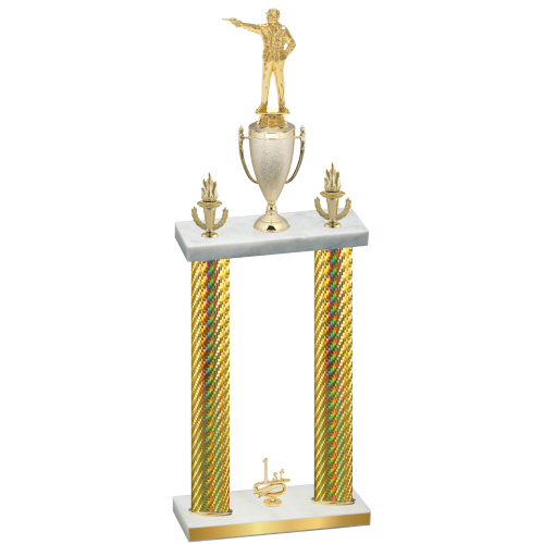 Double Gold Carbon Fiber First Place Shooter Trophy