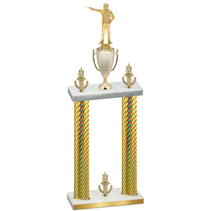 Double Gold Carbon Fiber Victory Shooter Trophy