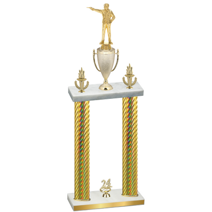 Double Gold Carbon Fiber Year Shooter Trophy