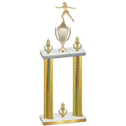 Double Gold Carbon Fiber Victory Skater Trophy