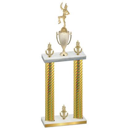 Double Gold Carbon Fiber Victory Majorette Trophy