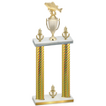 Double Gold Carbon Fiber Victory Fishing Trophy