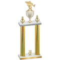 Double Gold Carbon Fiber Year Fishing Trophy