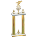 Double Gold Carbon Fiber Victory Fishing Trophy