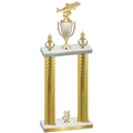 Double Gold Carbon Fiber Year Fishing Trophy