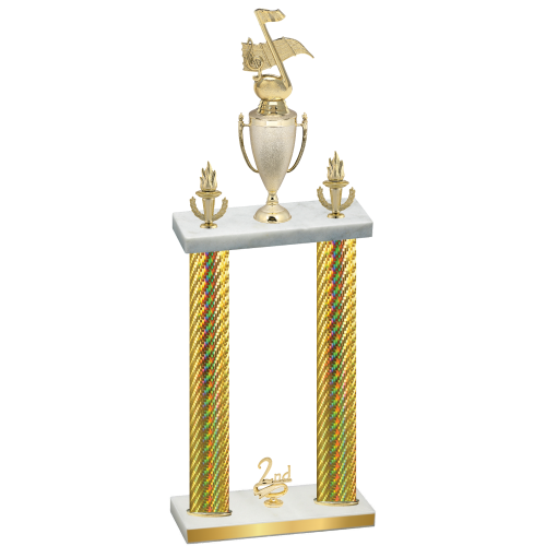 Double Gold Carbon Fiber Second Place Music Trophy