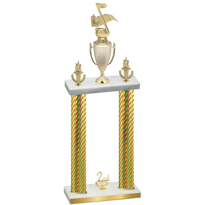Double Gold Carbon Fiber Second Place Music Trophy