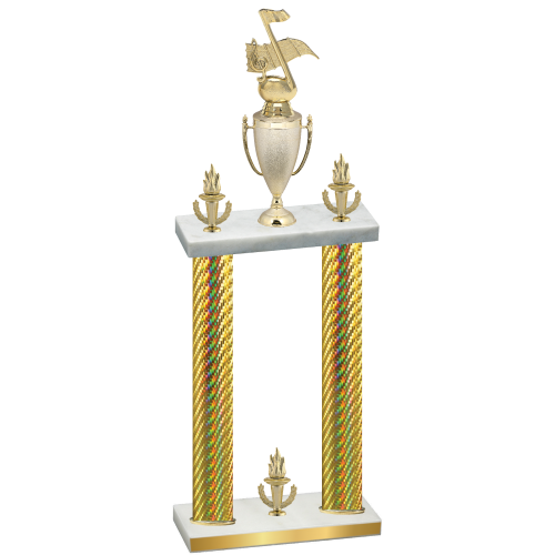 Double Gold Carbon Fiber Victory Music Trophy