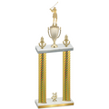 Double Gold Carbon Fiber Year Golf Trophy