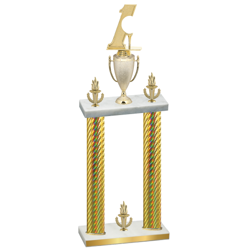 Double Gold Carbon Fiber Victory Golf Trophy