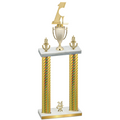 Double Gold Carbon Fiber Year Golf Trophy