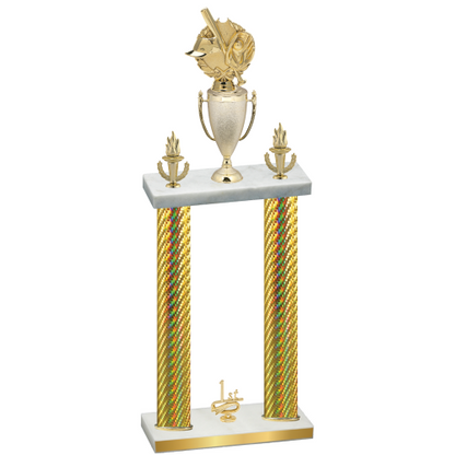 Double Gold Carbon Fiber First Place Baseball Trophy