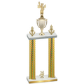 Double Gold Carbon Fiber Year Academics Trophy