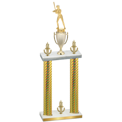 Double Gold Carbon Fiber Victory Softball Trophy