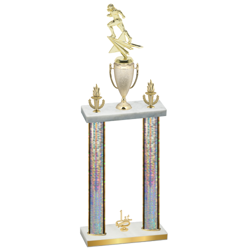 Double Silver Glacier First Place Football Trophy