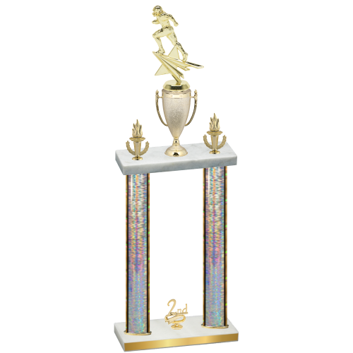 Double Silver Glacier Second Place Football Trophy