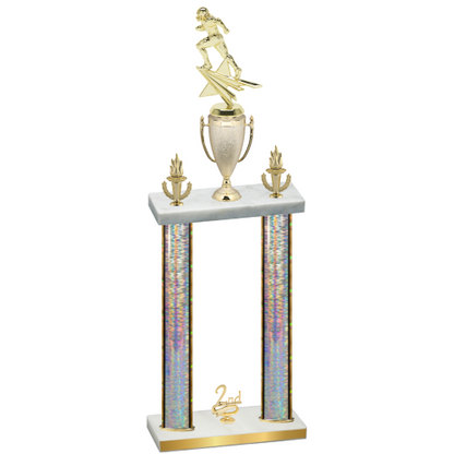 Double Silver Glacier Second Place Football Trophy