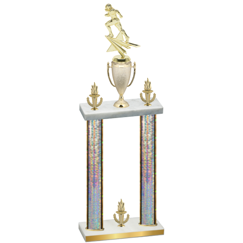 Double Silver Glacier Victory Football Trophy