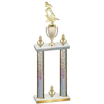 Double Silver Glacier Victory Football Trophy